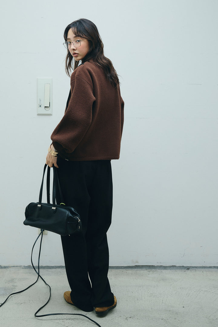 [予約/SET]パイピングハイネックブルゾン+裏起毛ポンチカーブパンツ (2set)