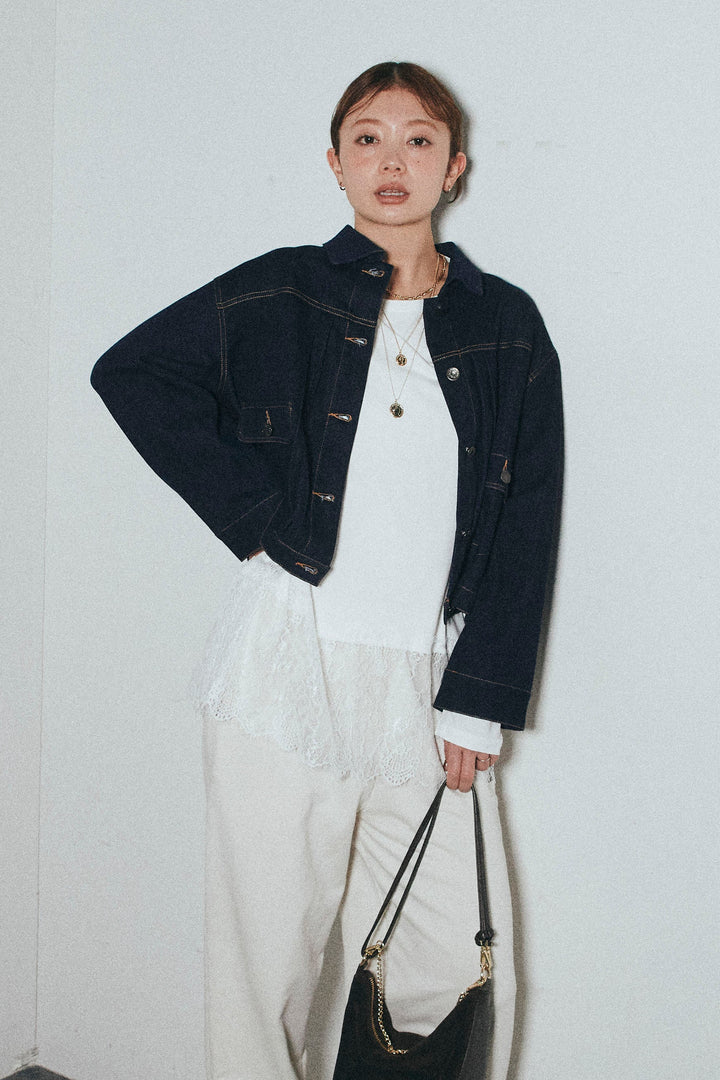 [予約]バックプリーツデニムJK