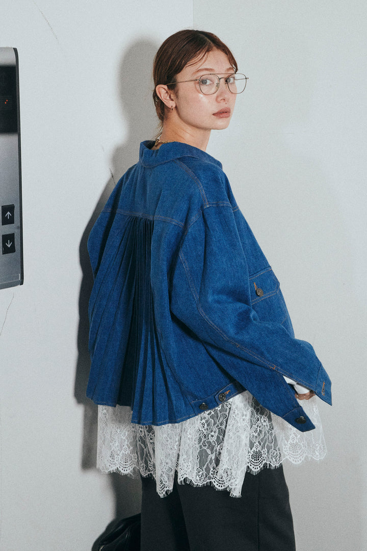 [予約]バックプリーツデニムJK