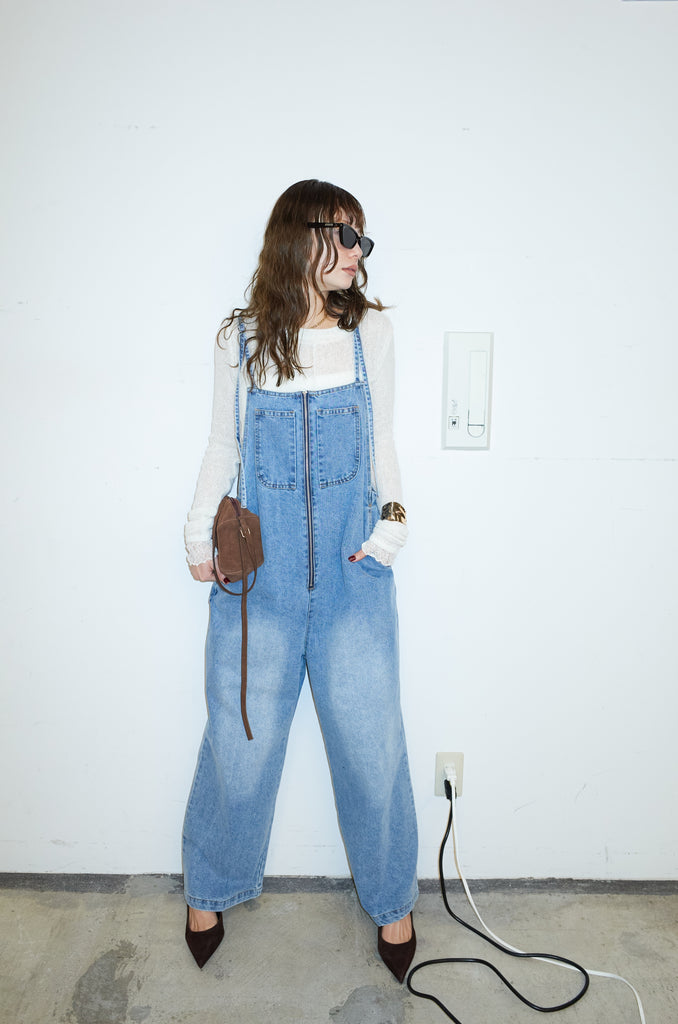 予約/SET]モヘアセンターリンキングシアーニット+フロントジップ