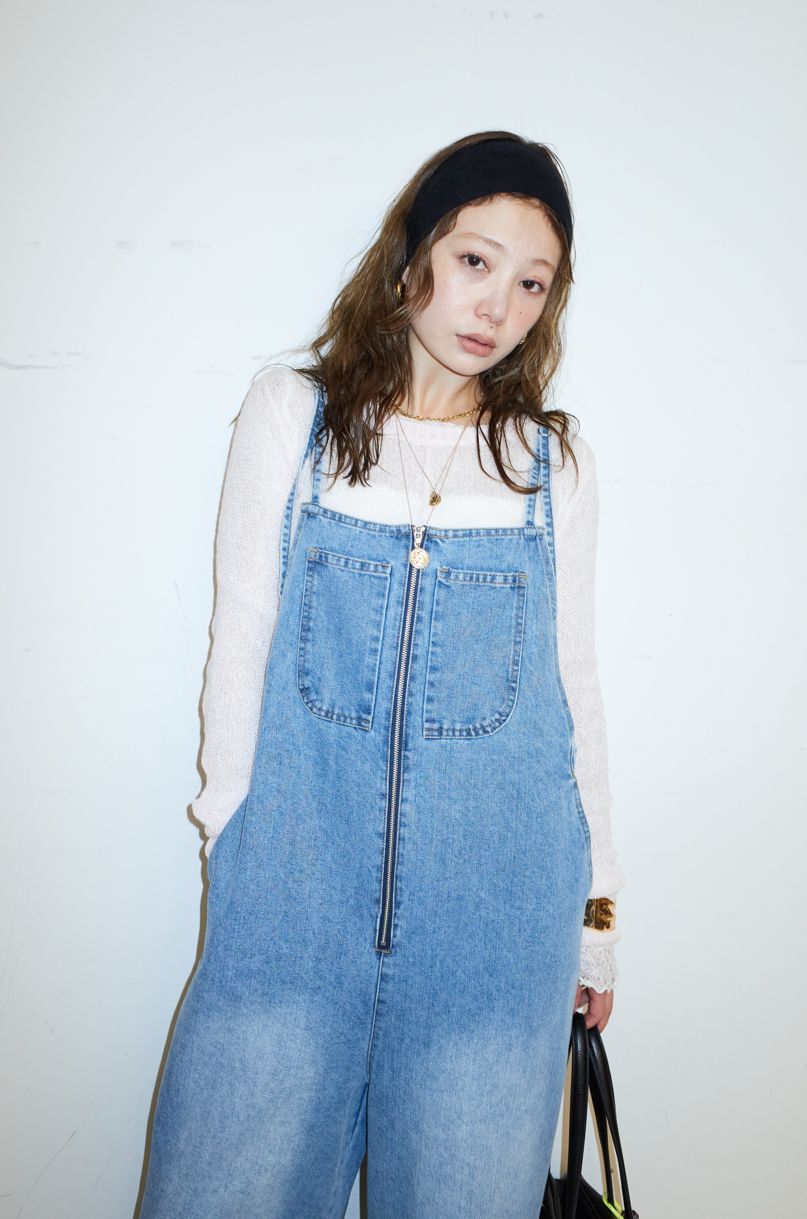 予約/SET]モヘアセンターリンキングシアーニット+フロントジップ