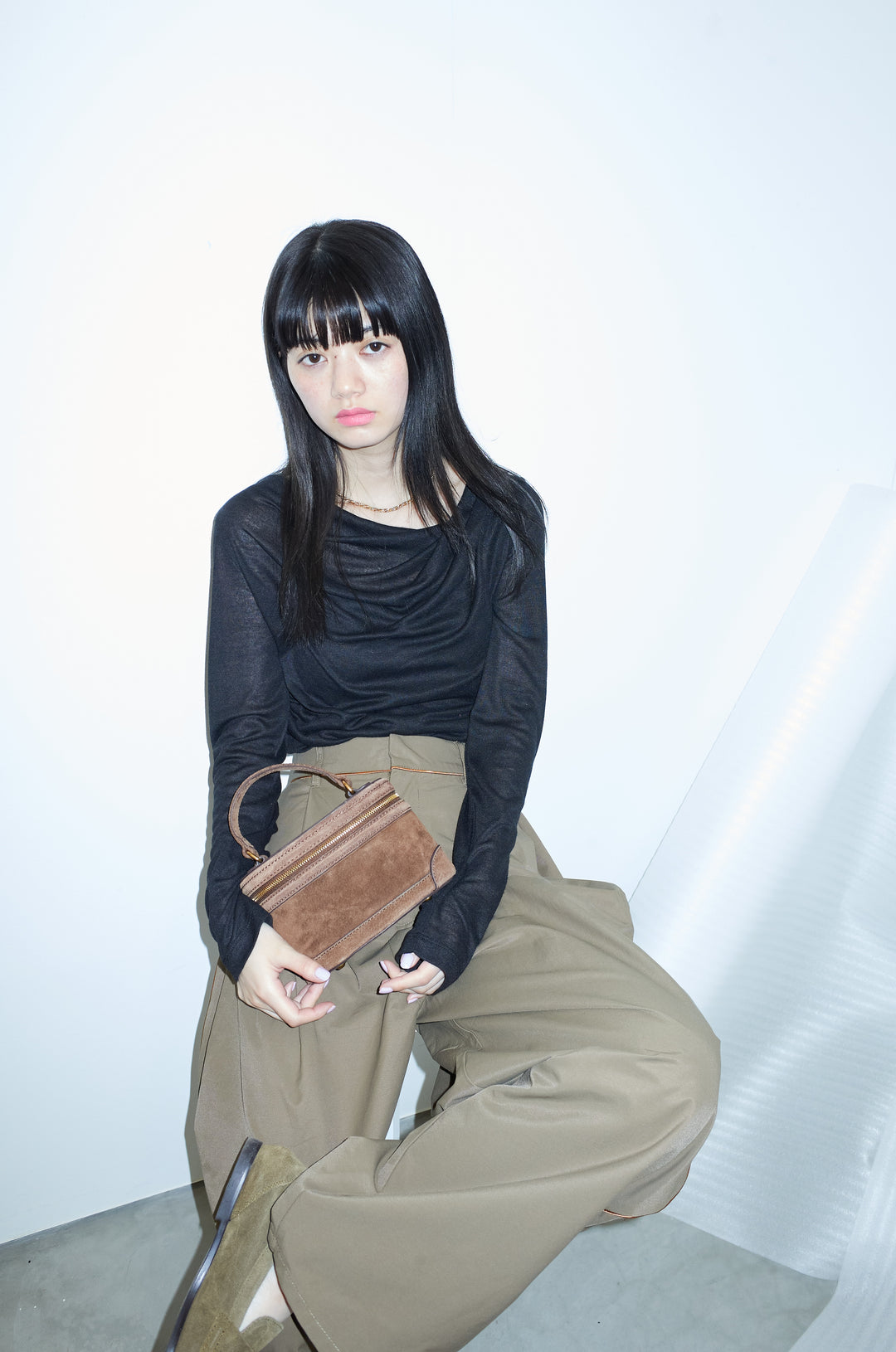 [予約]シアードレープカットソー