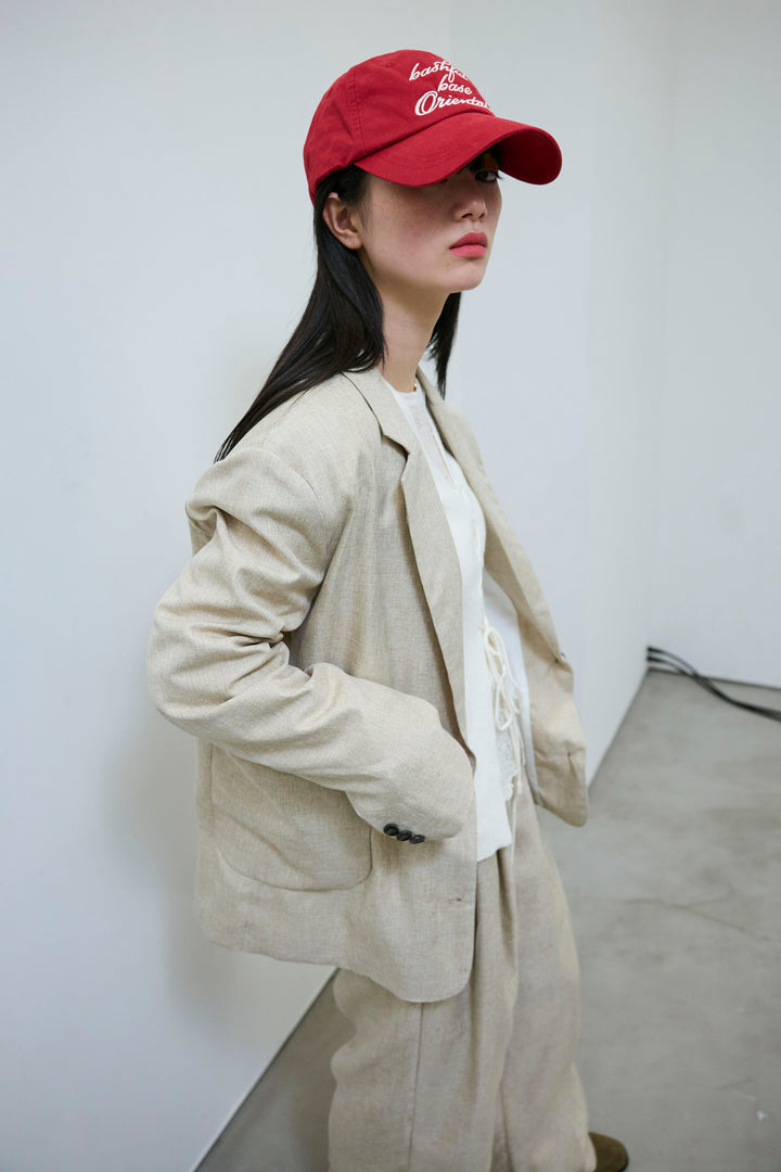 [予約]リネンライクテーラードジャケット