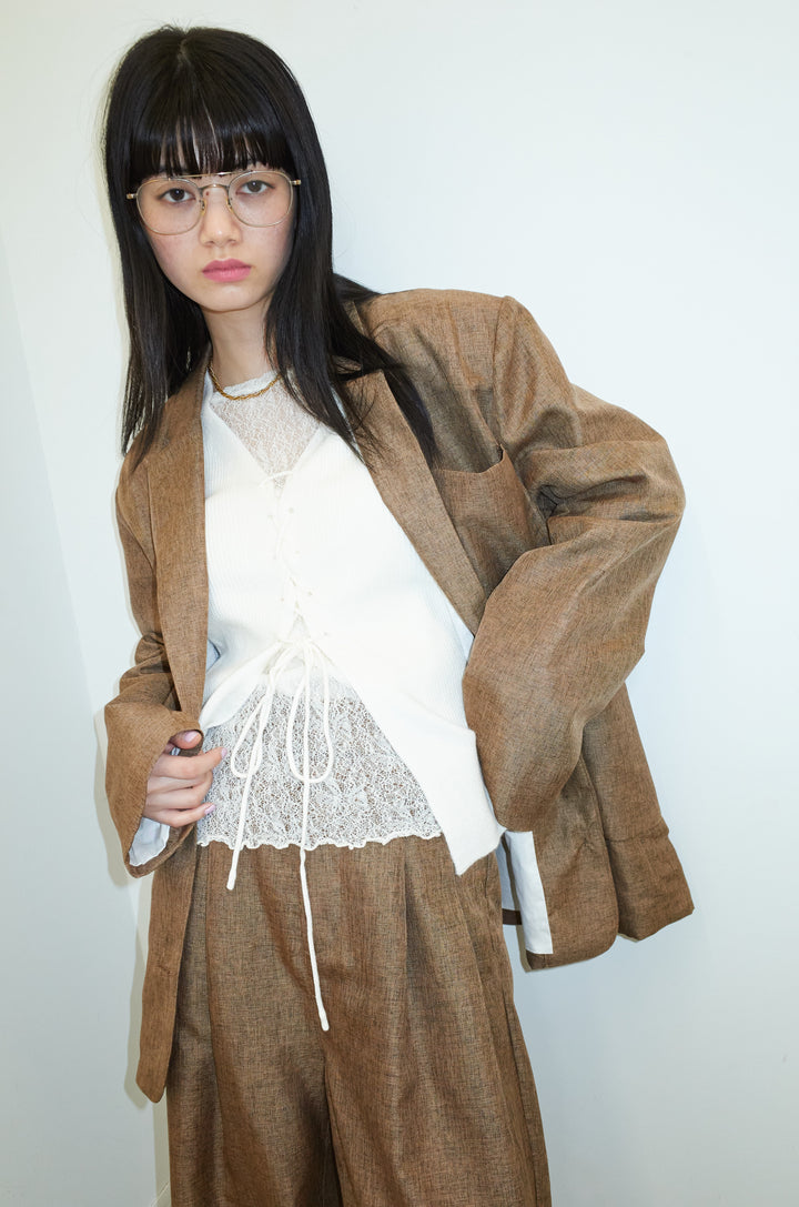 [予約]リネンライクテーラードジャケット