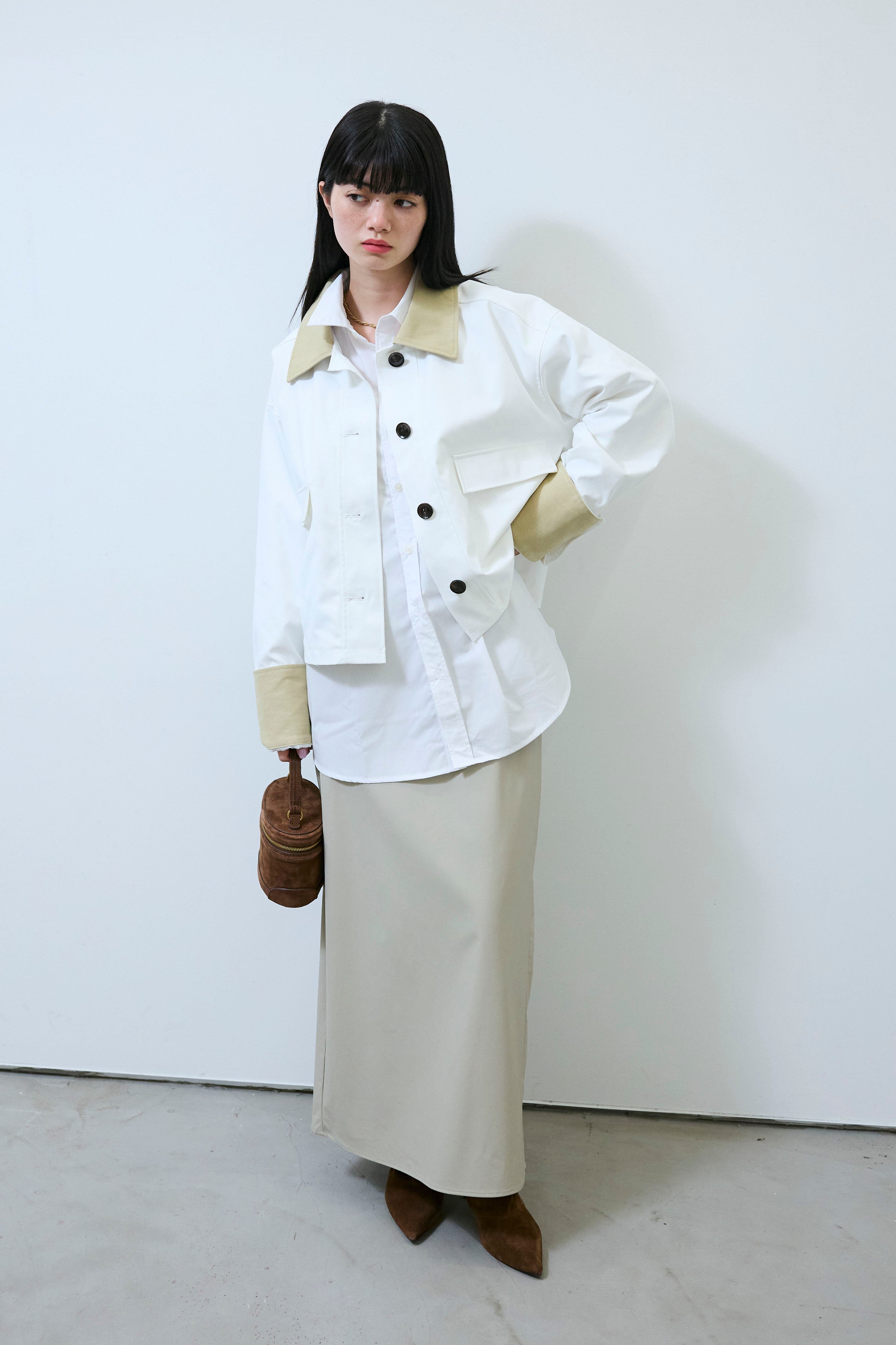 予約]襟配色カバーオール – IAMALPHA