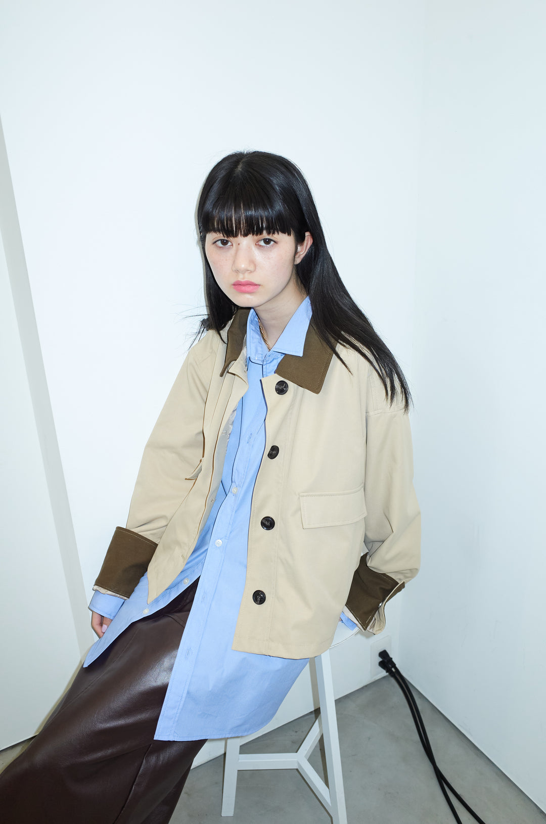 [予約]襟配色カバーオール