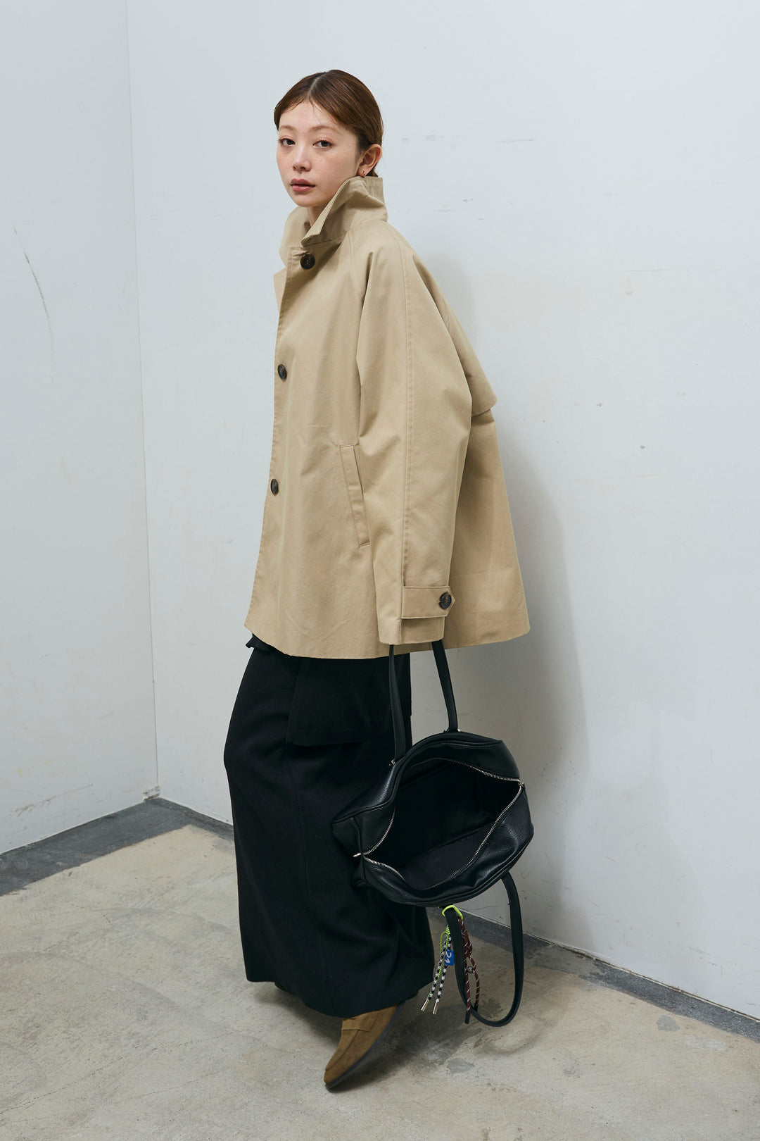 [予約]TRツイルAラインショートトレンチ