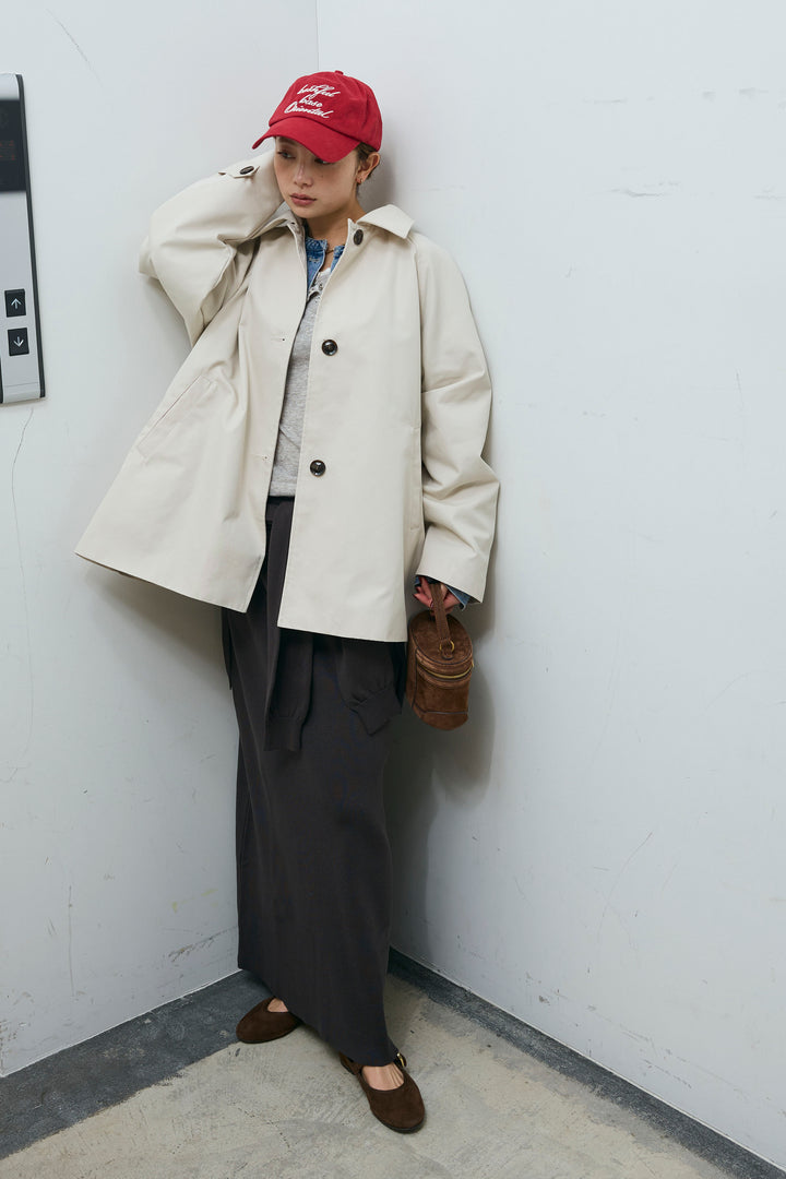 [予約]TRツイルAラインショートトレンチ