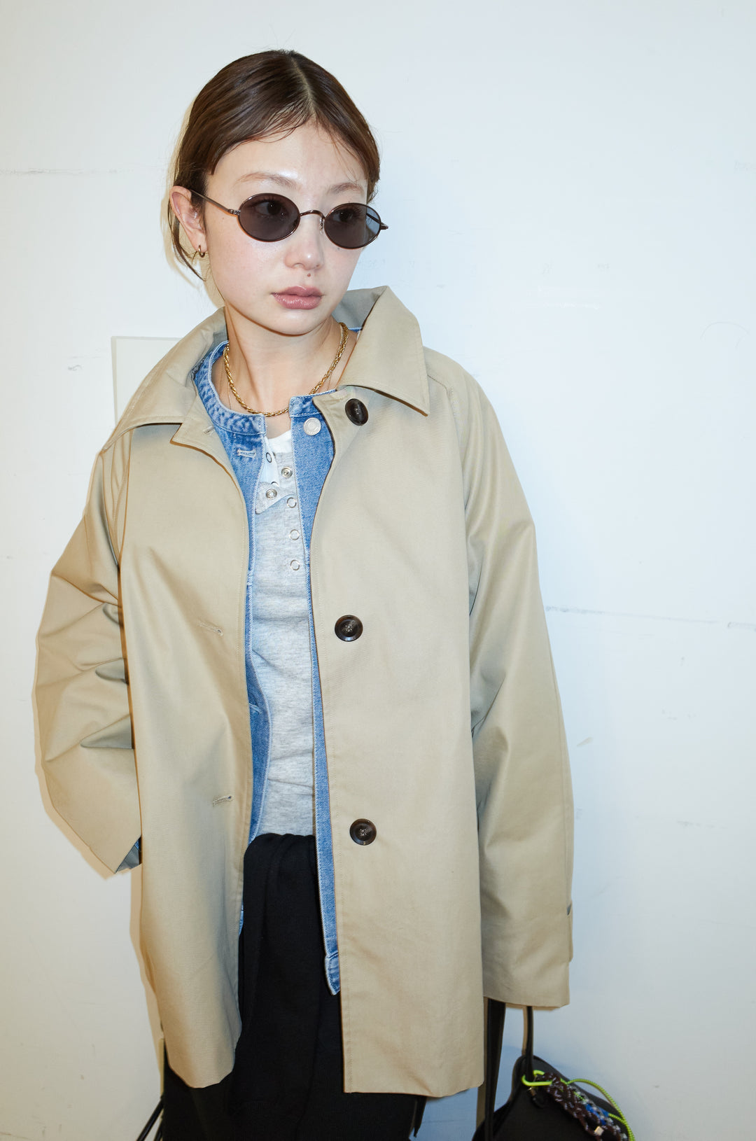 [予約]TRツイルAラインショートトレンチ