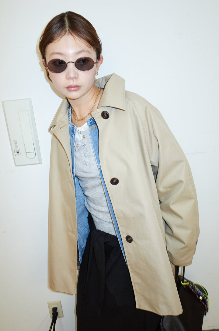 [予約]TRツイルAラインショートトレンチ