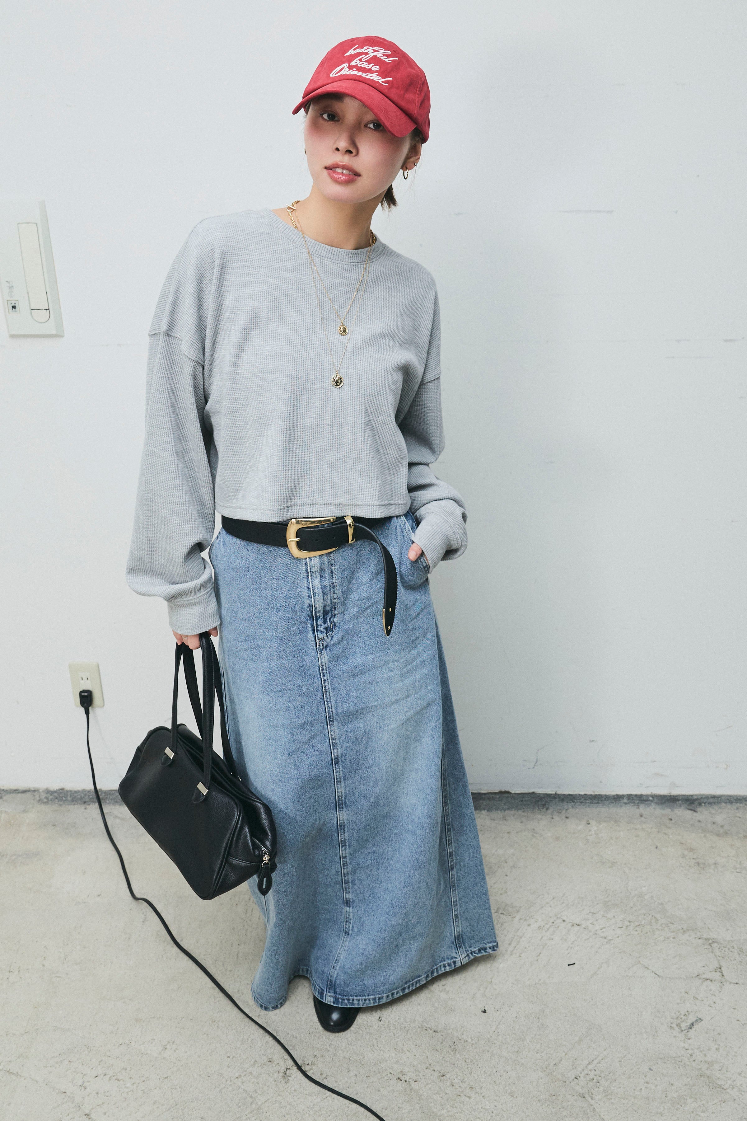 予約/SET]ショート丈ワッフルT+オーセンティックデニムSK(2set) – IAMALPHA