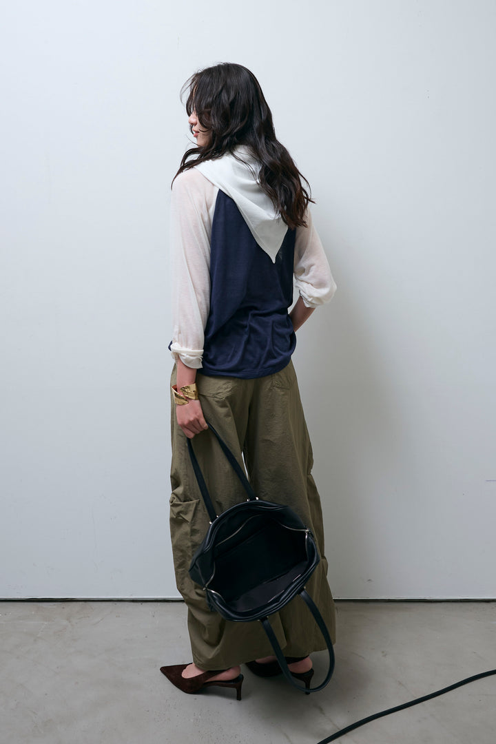 [予約/SET]シアーラグランPO+ドライタフタバレルレッグパンツ(2set)