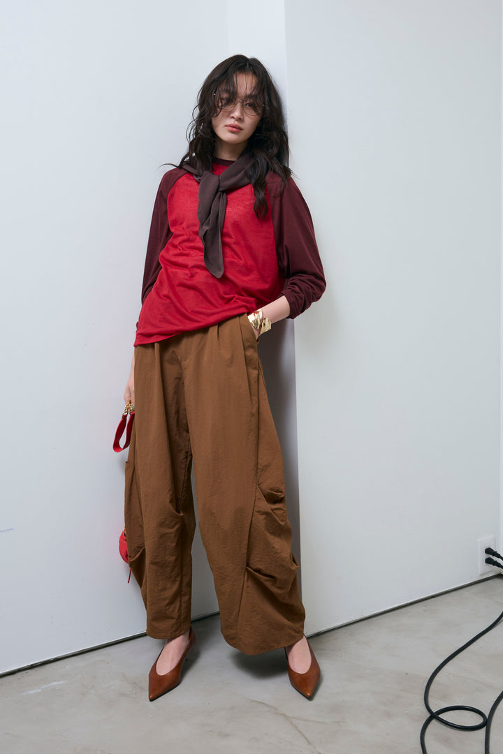 [予約/SET]シアーラグランPO+ドライタフタバレルレッグパンツ(2set)