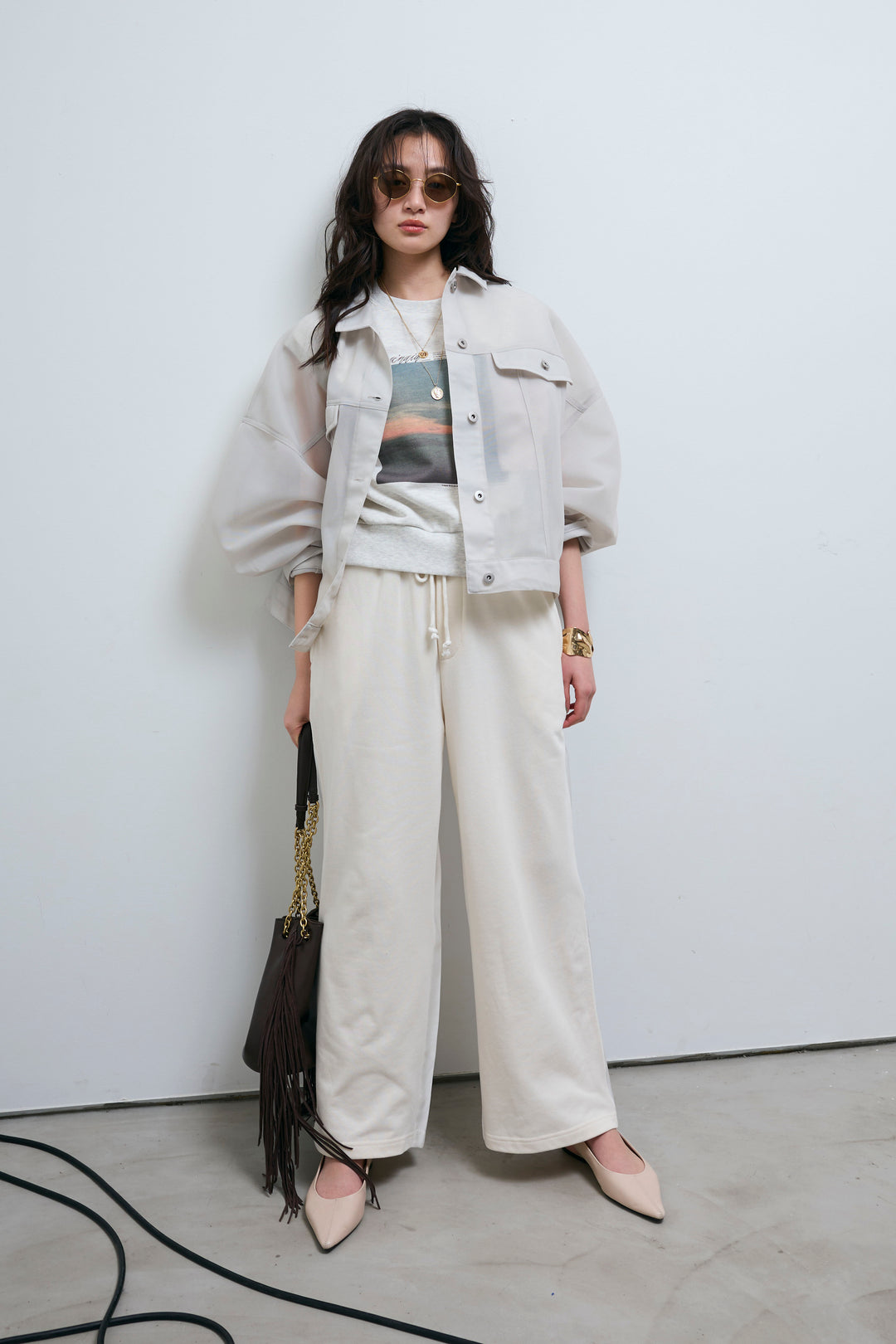 [予約/SET]シアーダンボールGジャン+異素材切り替え裏毛パンツ(2set)