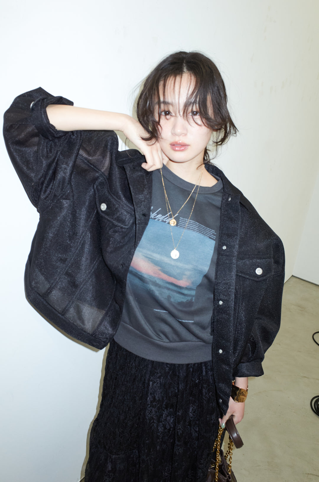 [予約/SET]シアーダンボールGジャン+フォトプリント裏毛ノースリPO(2set)