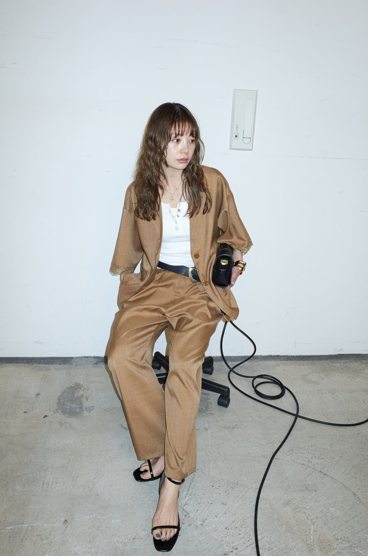 [予約]袖レースハーフスリーブジャケット