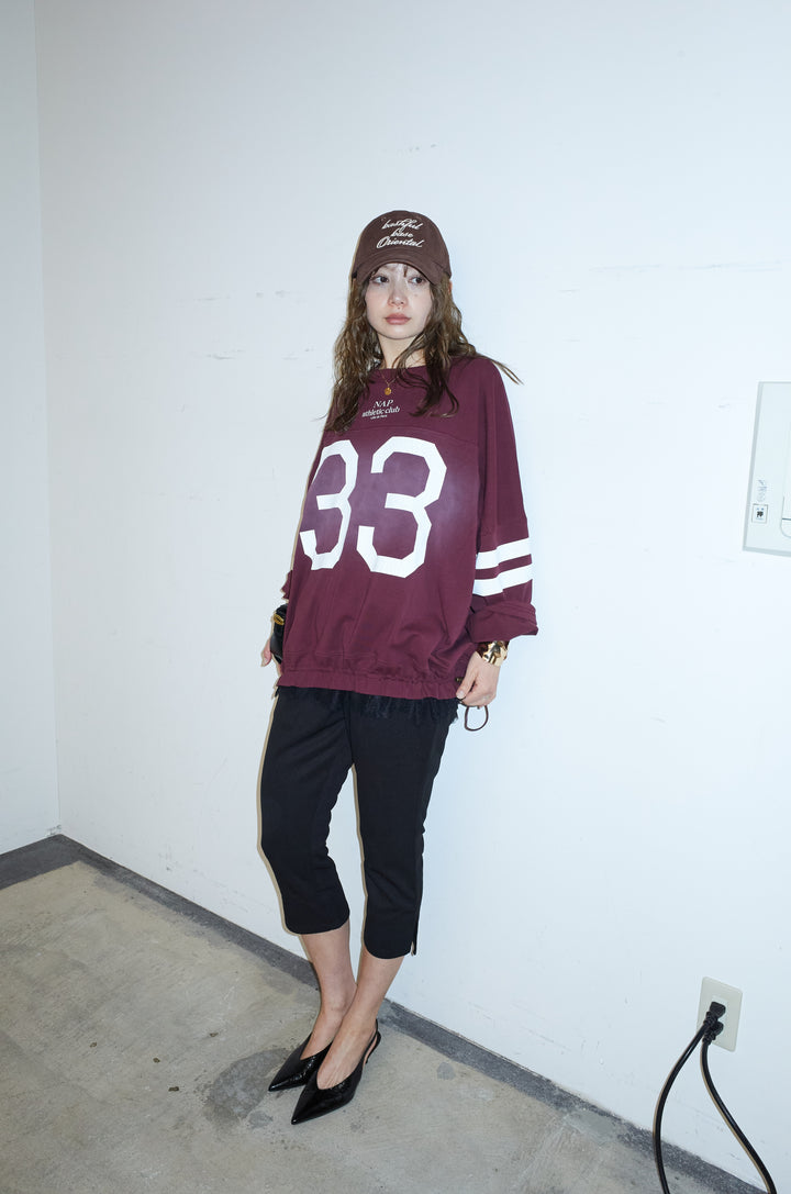 [予約/SET]ドロストロゴビッグラガーT+裾レースタンクトップ+フライスカプリパンツ(3set)