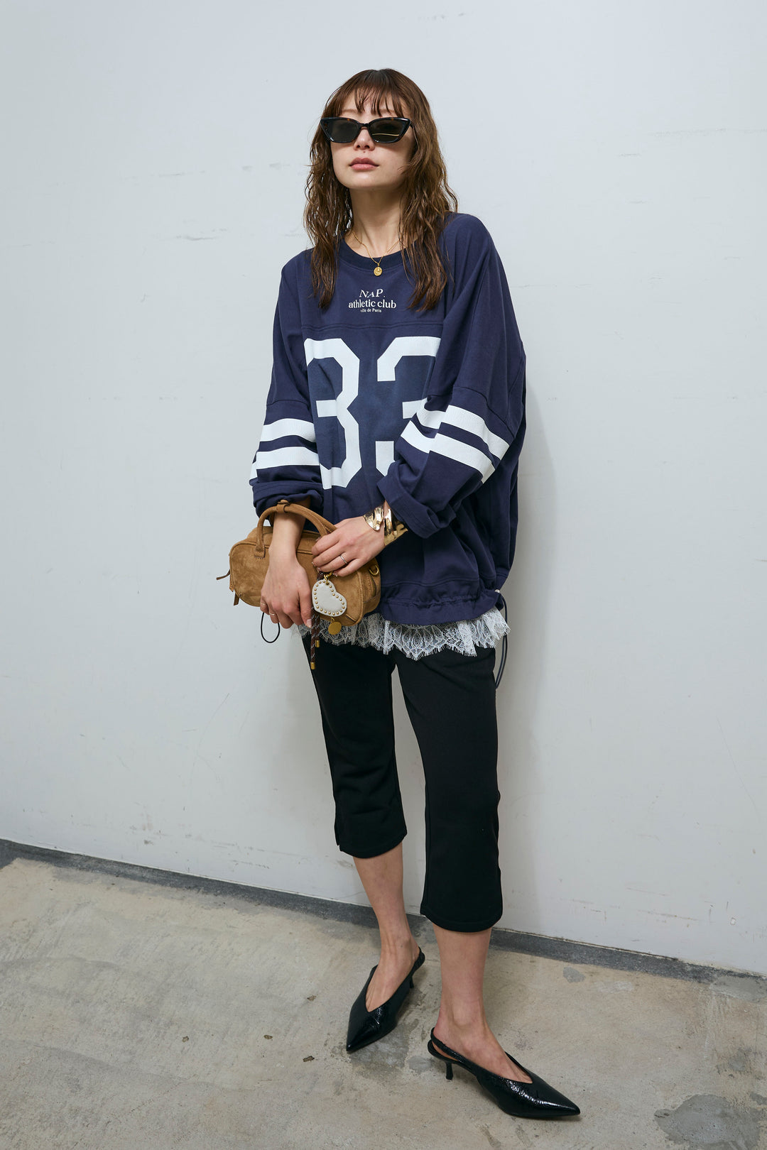 [予約/SET]ドロストロゴビッグラガーT+フライスカプリパンツ(2set)