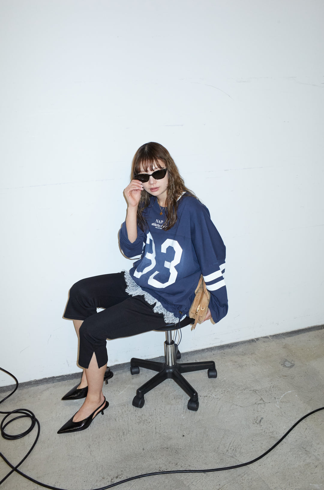 [予約/SET]ドロストロゴビッグラガーT+裾レースタンクトップ+フライスカプリパンツ(3set)