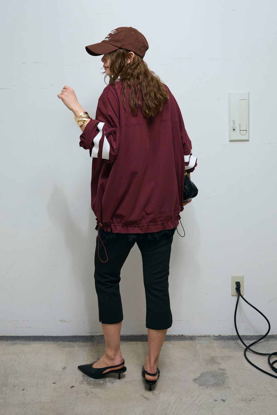 [予約/SET]ドロストロゴビッグラガーT+裾レースタンクトップ+フライスカプリパンツ(3set)