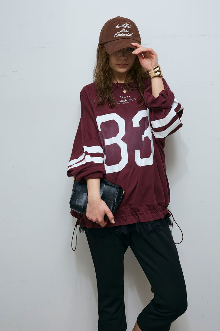 [予約/SET]ドロストロゴビッグラガーT+裾レースタンクトップ+フライスカプリパンツ(3set)