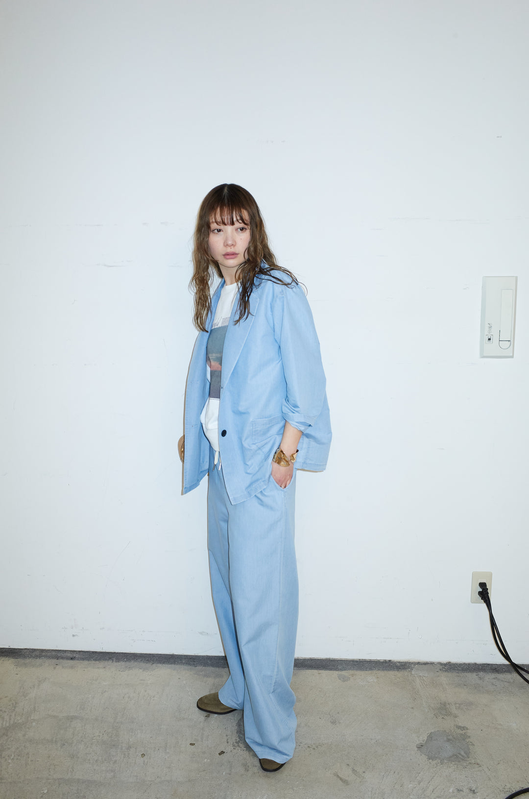 [予約/SET]ライトデニムジャケット+イージーデニムパンツ(2set)