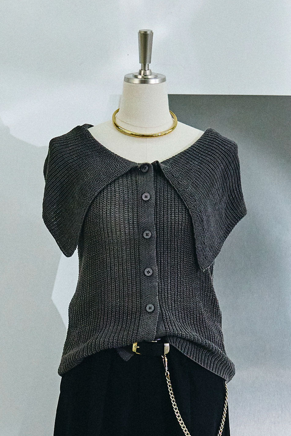 [予約]ビッグカラーニットトップス