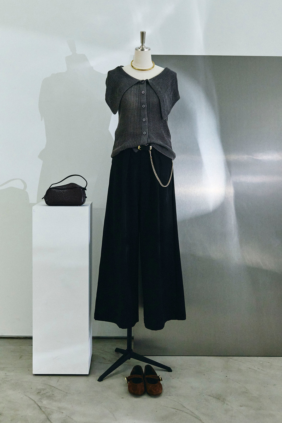 [予約]ビッグカラーニットトップス