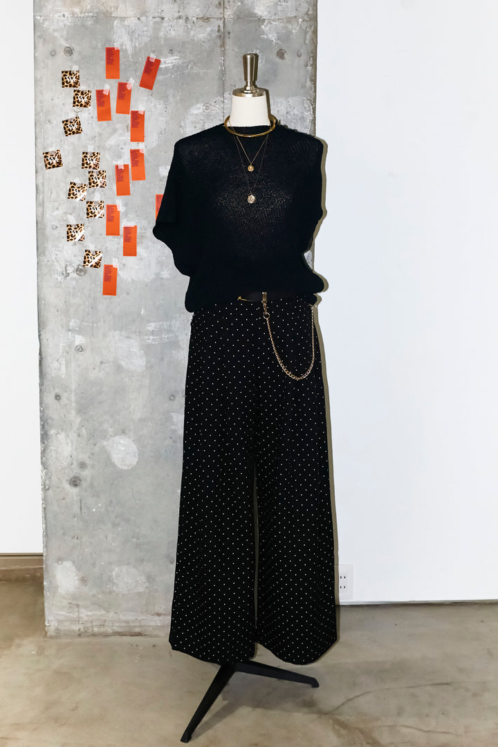 [予約/SET]アシメニットPO+ドットワイドパンツ(2set)