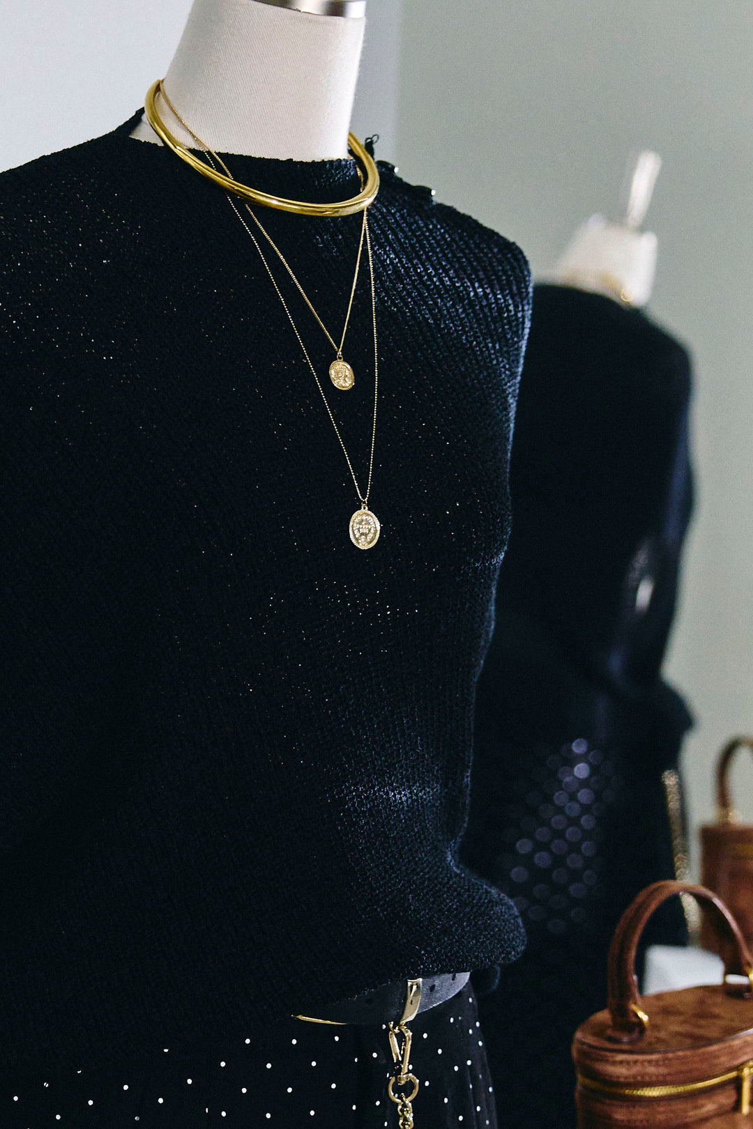 [予約/SET]アシメニットPO+ドットワイドパンツ(2set)