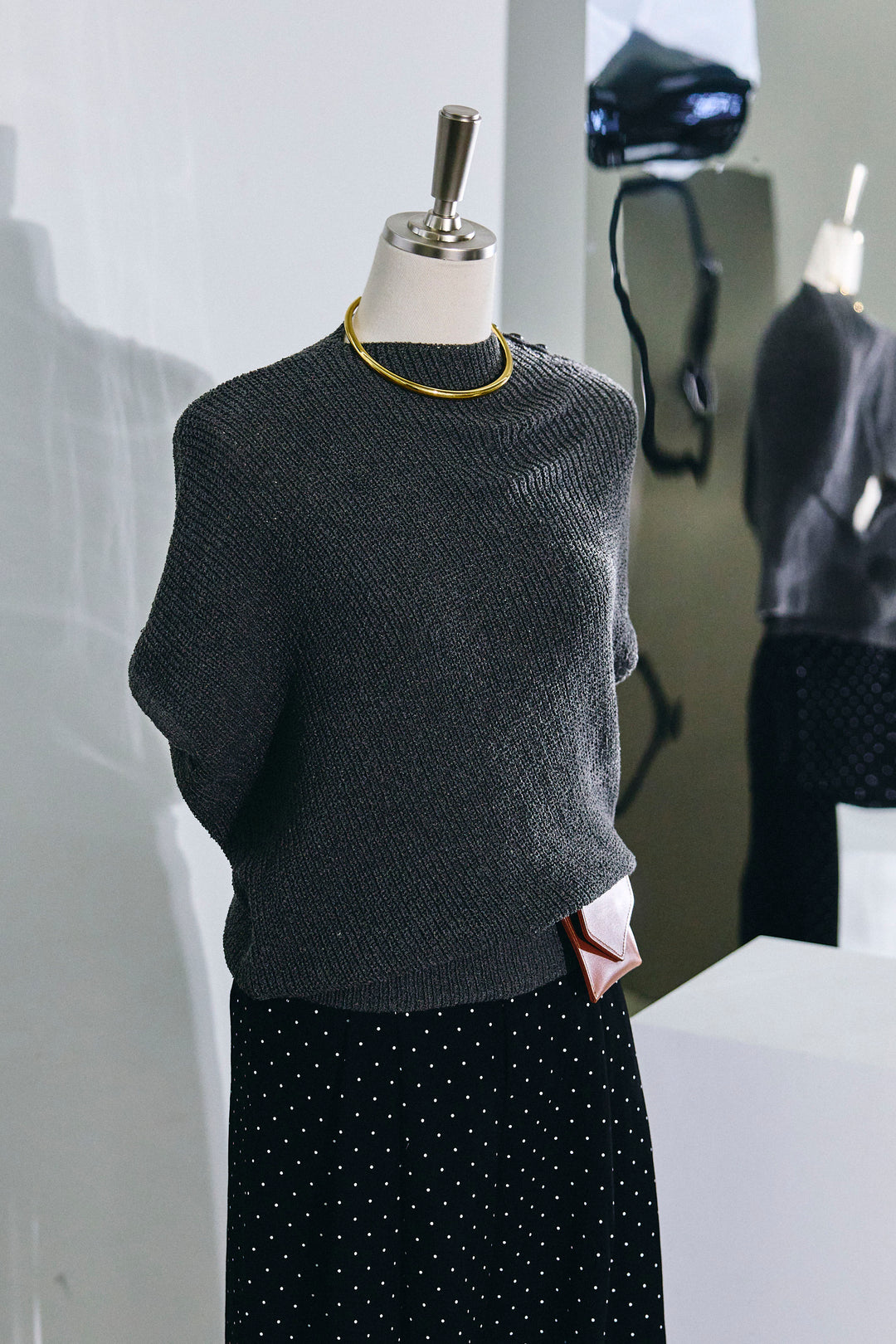 [予約/SET]アシメニットPO+ドットワイドパンツ(2set)