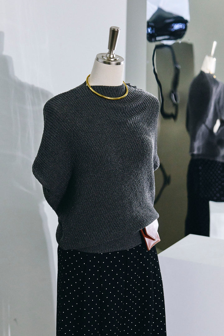 [予約/SET]アシメニットPO+ドットワイドパンツ(2set)