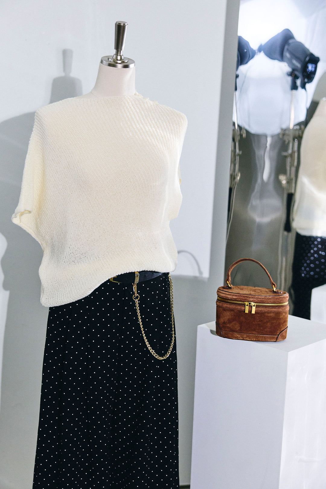 [予約/SET]アシメニットPO+ドットワイドパンツ(2set)