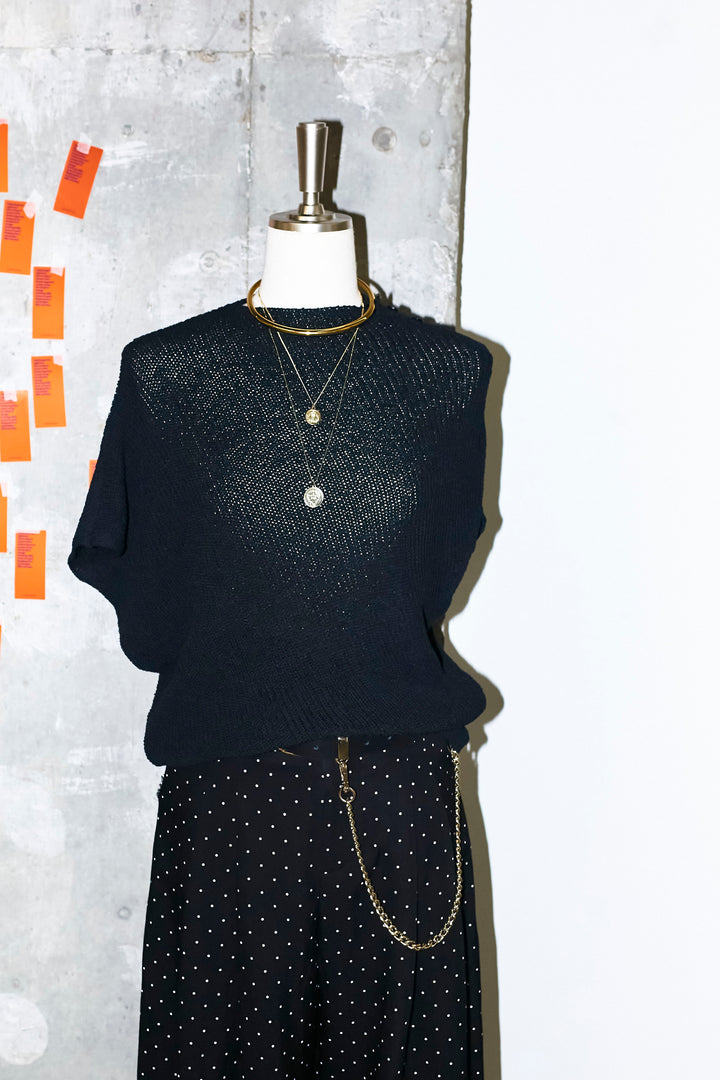 [予約/SET]アシメニットPO+ドットワイドパンツ(2set)