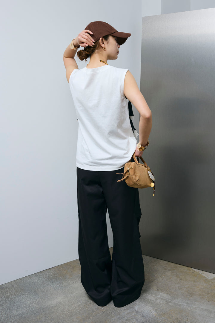 [予約/SET]ドッキングフリルツートーンタンク+ニータックパンツ(2set)