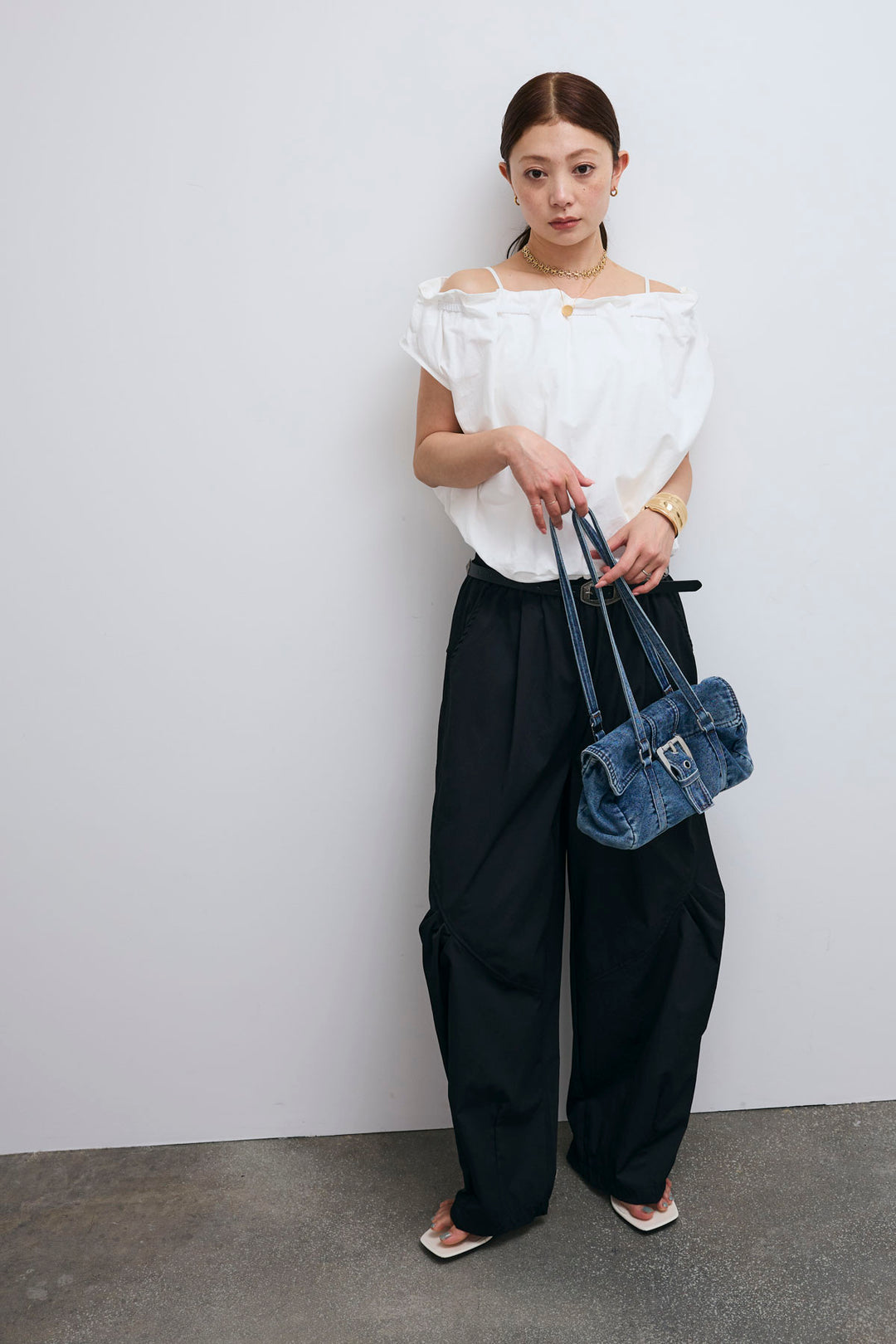 [予約/SET]リネンミックス2WAYバルーンPO+タックバレルパンツ(2set)