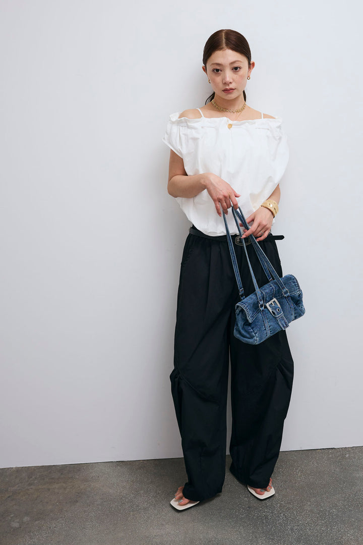 [予約/SET]リネンミックス2WAYバルーンPO+タックバレルパンツ(2set)