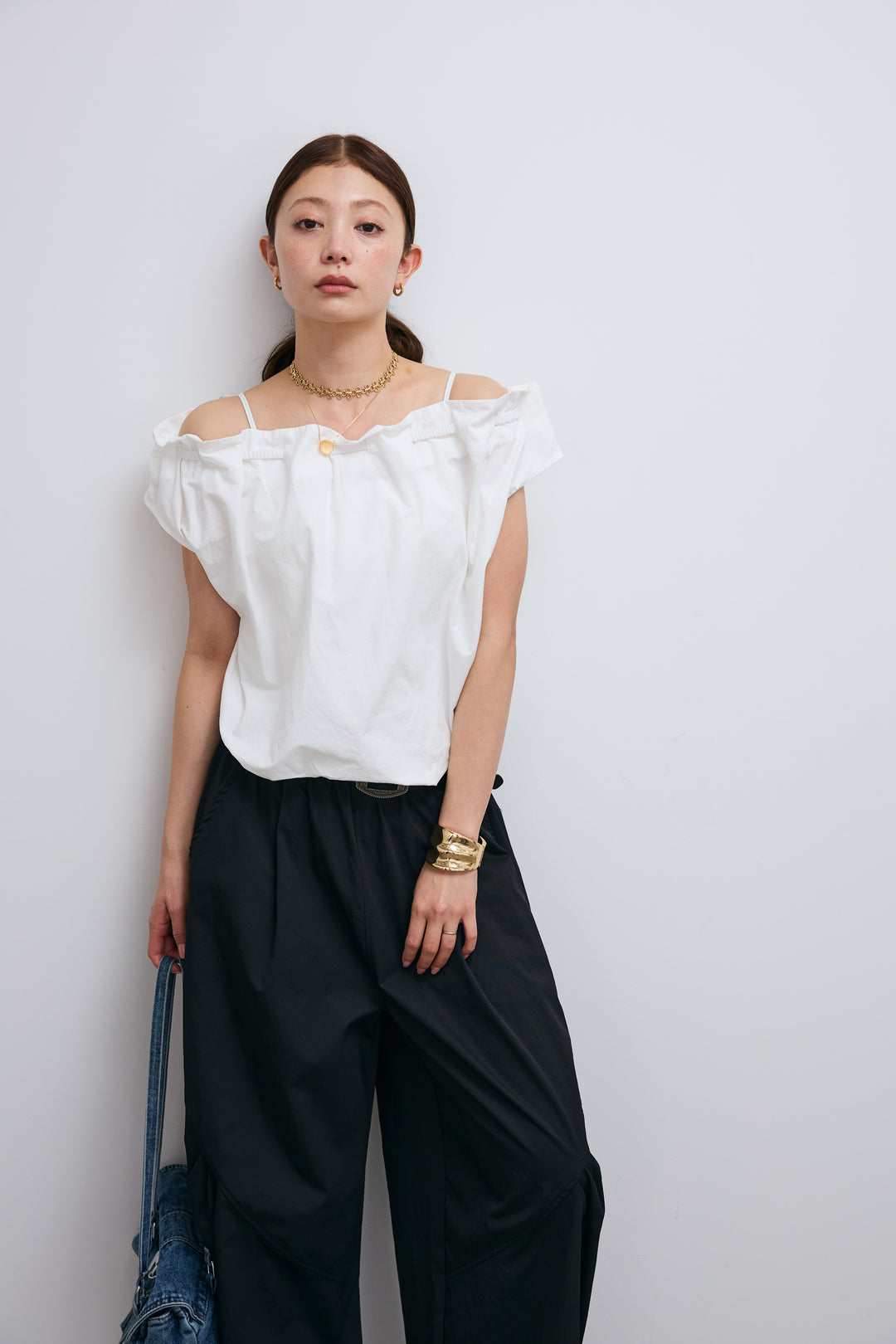 [予約/SET]リネンミックス2WAYバルーンPO+タックバレルパンツ(2set)