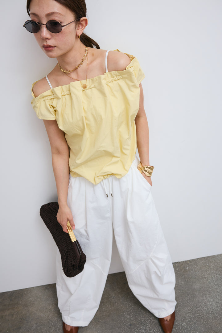 [予約/SET]リネンミックス2WAYバルーンPO+タックバレルパンツ(2set)