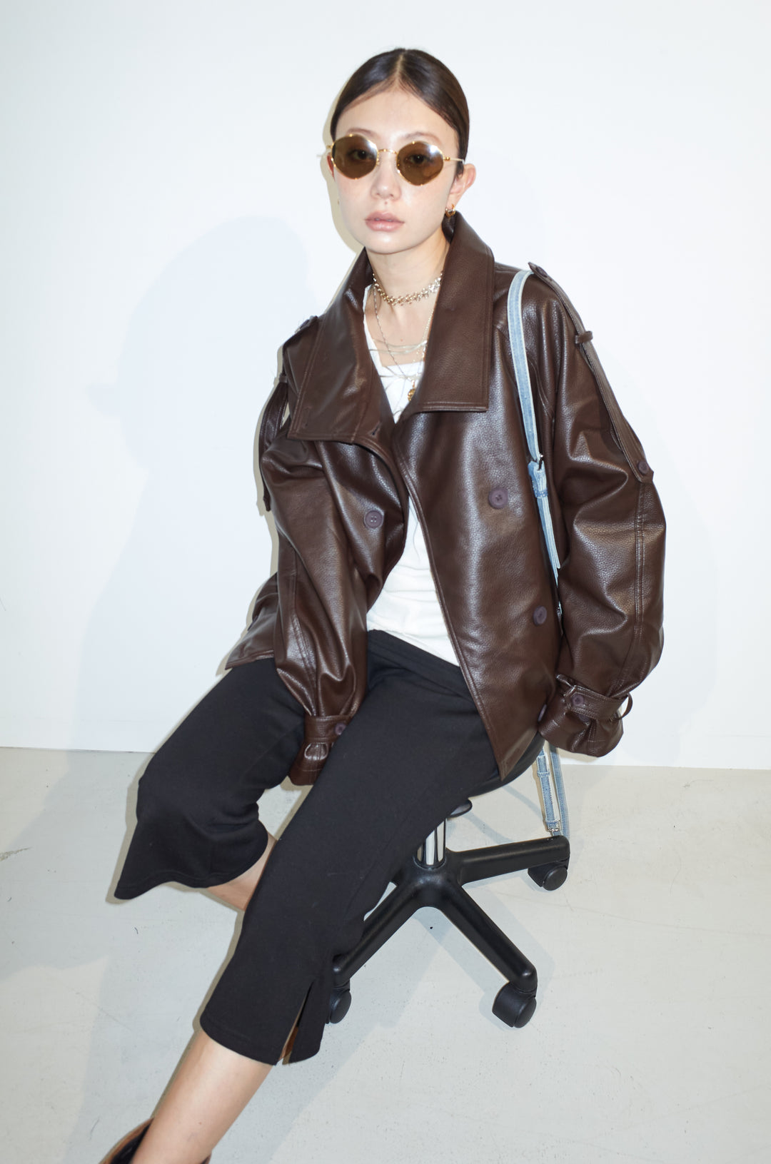 [予約]バルーンシルエットフェイクレザーJK