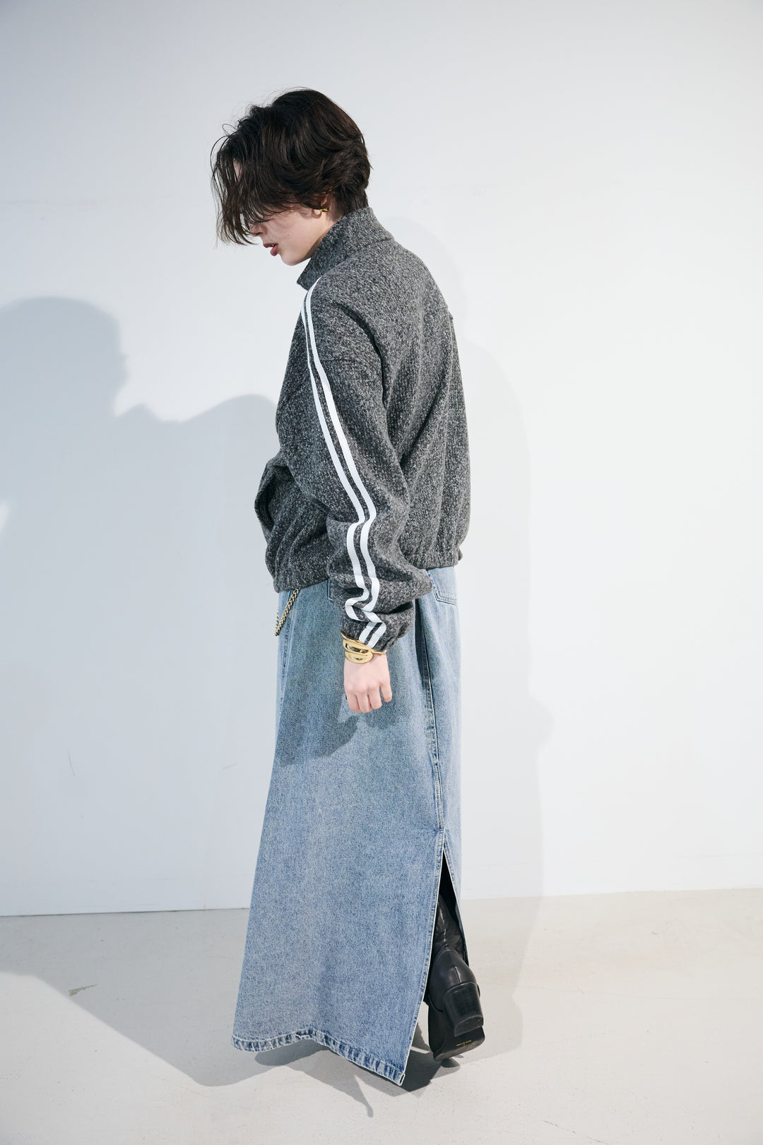 [予約/SET]メランジダブルライントラックジャケット+オーセンティックデニムSK(2set)