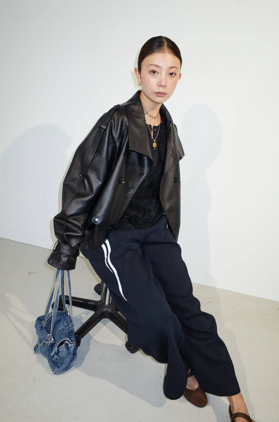 [予約]バルーンシルエットフェイクレザーJK
