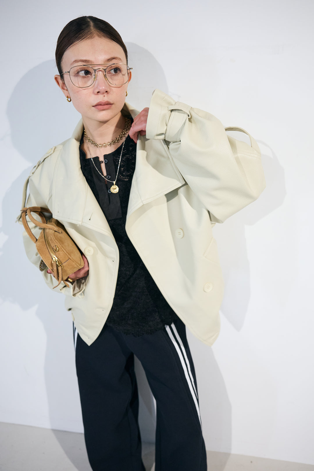 [予約]バルーンシルエットフェイクレザーJK