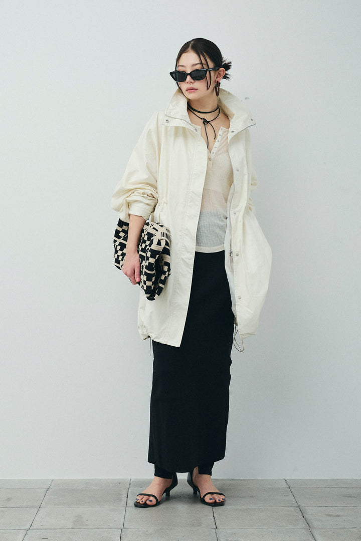 [予約/SET]パールタフタロングマンパ+ダンボールニットスカート+スリットレギンス(3set)