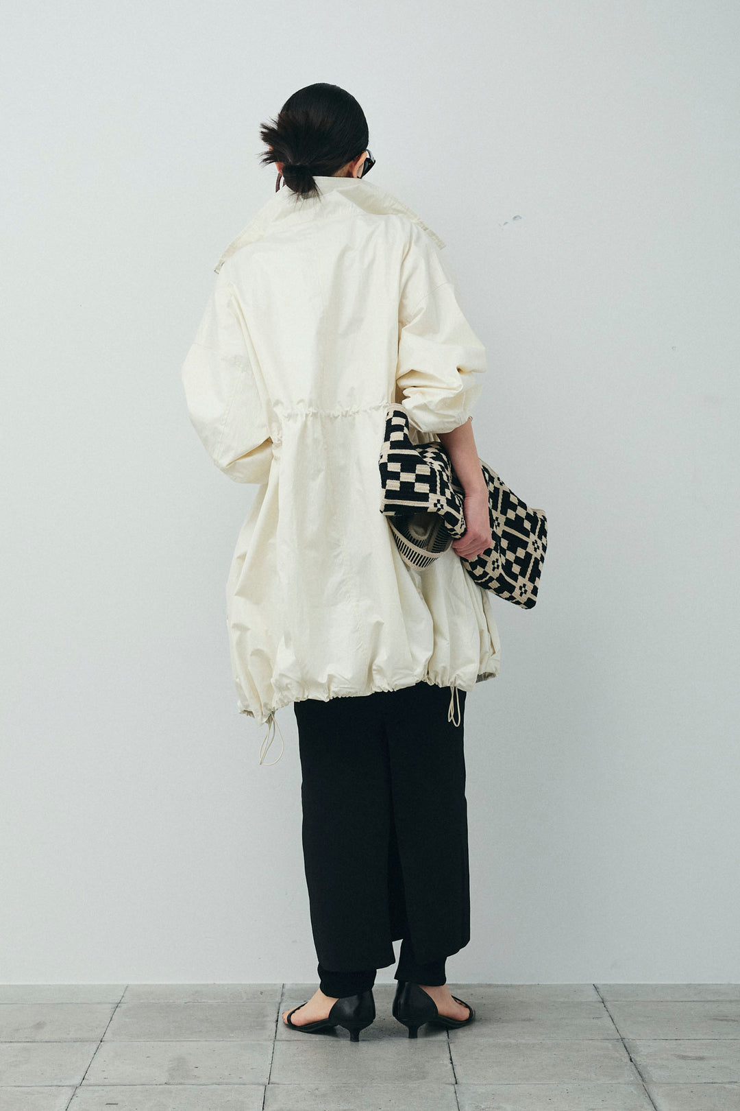 [予約/SET]パールタフタロングマンパ+シアーテレコヘンリーネックPO(2set)