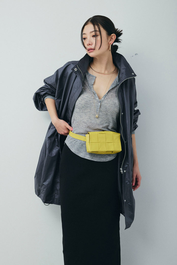 [予約/SET]パールタフタロングマンパ+シアーテレコヘンリーネックPO(2set)