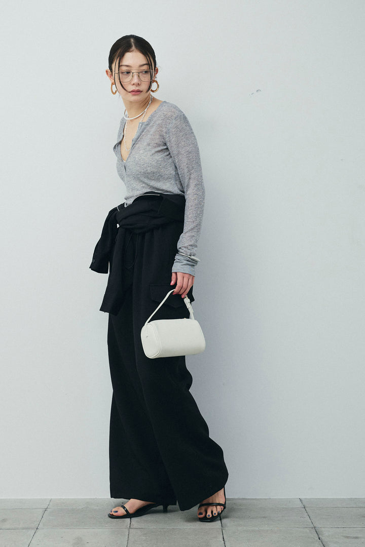 [予約/SET]ドロストジャンプスーツ+シアーテレコヘンリーネックPO(2set)