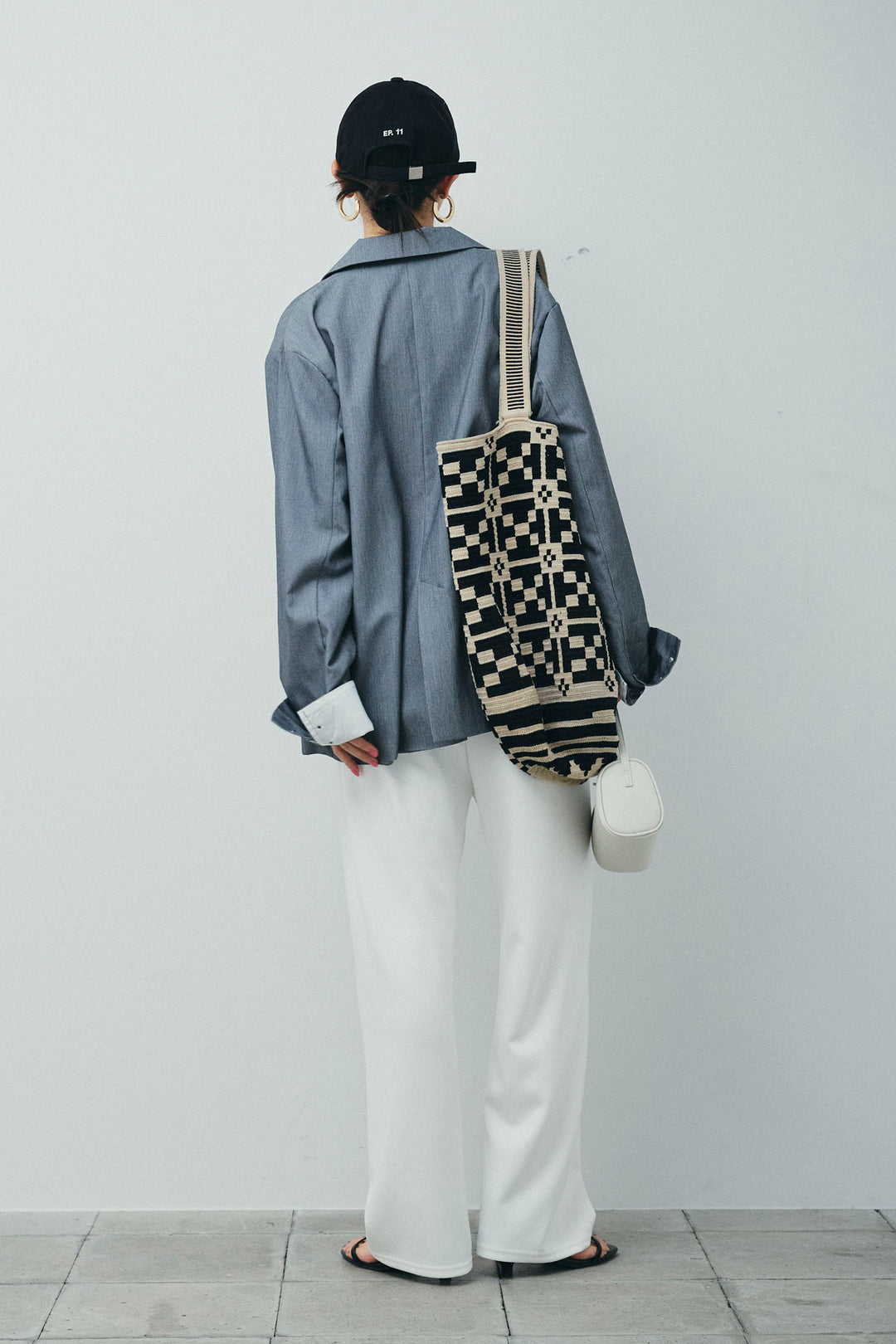 [予約/SET]TRツイル袖折り返しダブルジャケット+ストレートスウェットパンツ(2set)