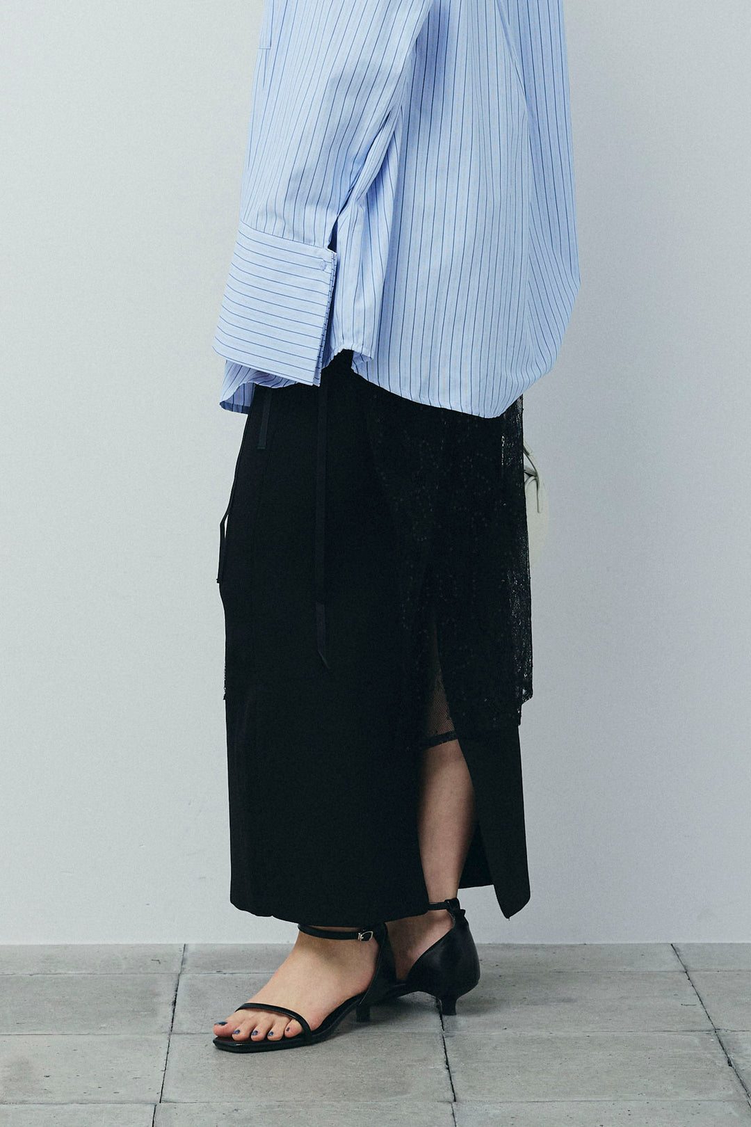 [予約/SET]ダンボールニットスカート+ラメレースラップスカート(2set)