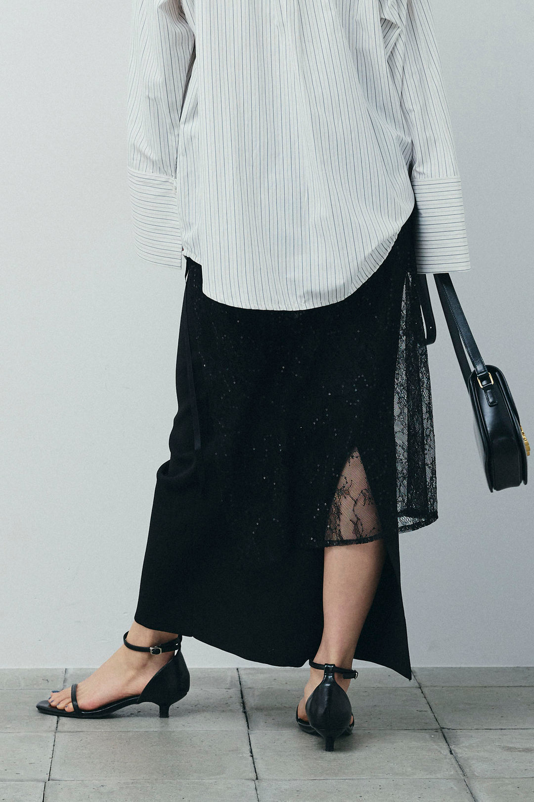 [予約/SET]ダンボールニットスカート+ラメレースラップスカート(2set)